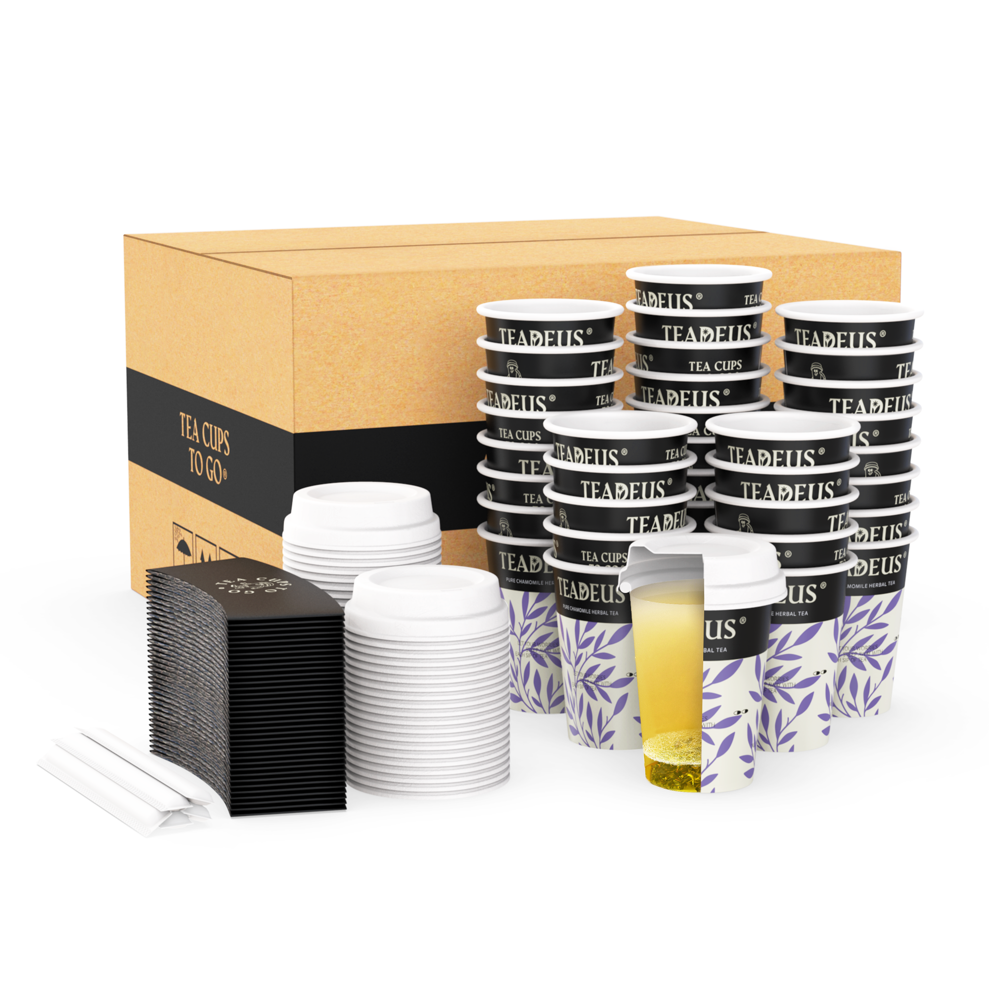 Organic Instant Brew-in-Cup Strawberry Green Tea. 100-Cup Value Pack