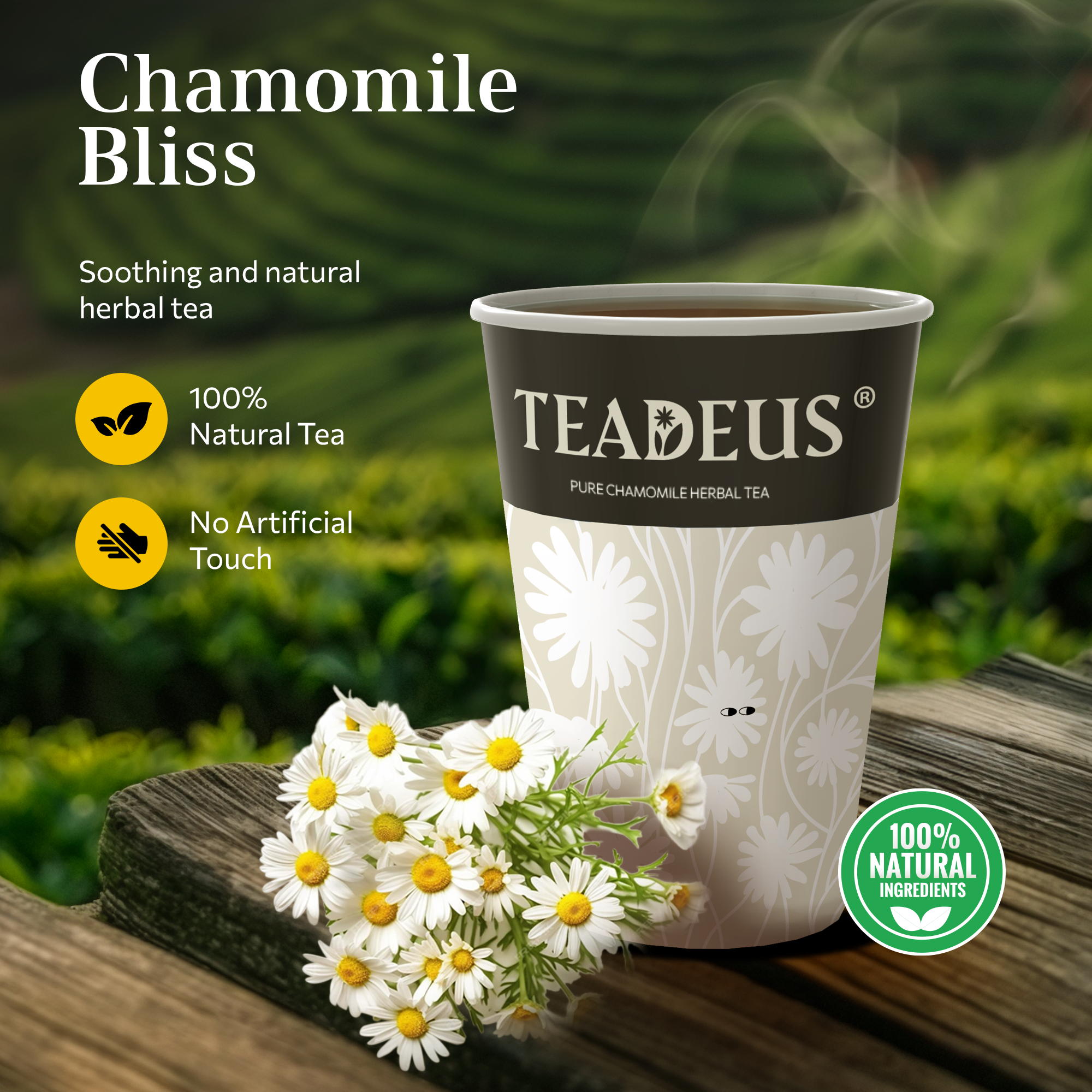 Organic Instant Brew-in-Cup Pure Chamomile Herbal Tea