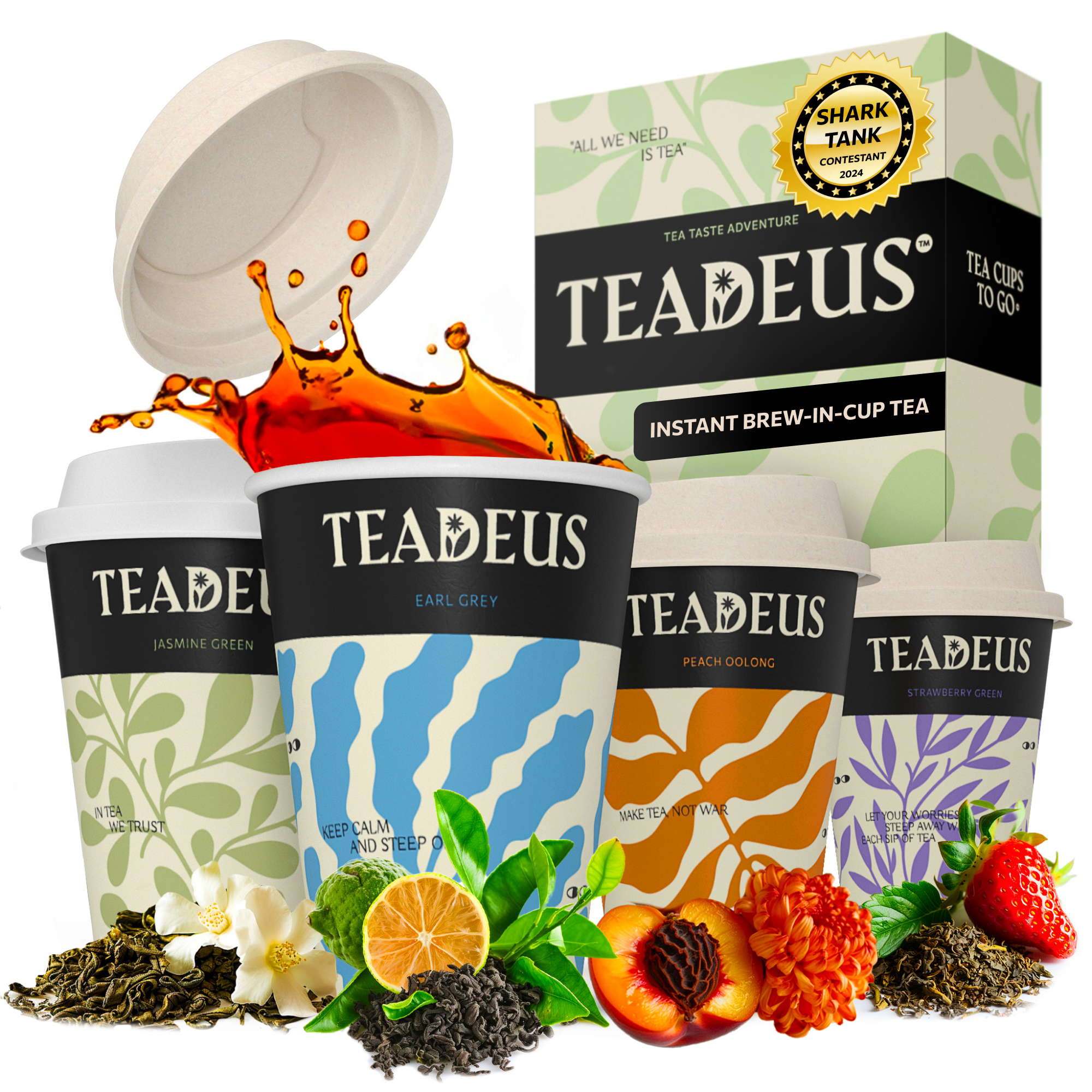 Organic Instant Brew-in-Cup Taste Adventure Sampler - Earl Grey, Peach